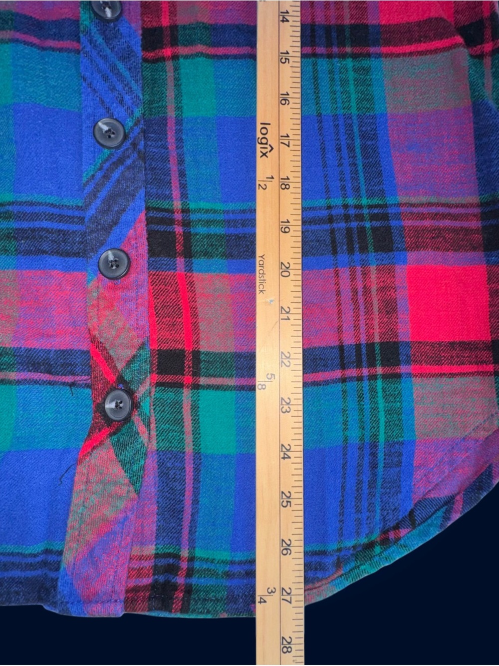 Maurices Cabin Plaid Boyfriend Tunic Flannel Shirt Colorful 100% Cotton XS - Picture 12 of 12